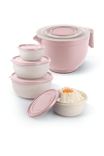 Melkan Home Mixing Bowl Set & Mixer Bowl Set Powder Color