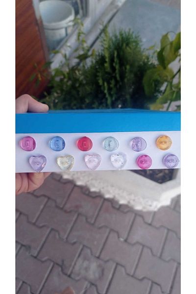 hobim42 Clear Button Set for Baby - Vest and Amigurimi Buttons, 12 Colors, 10 Pcs