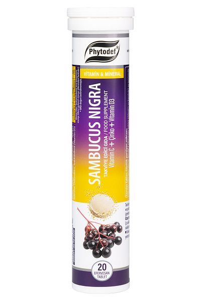 Phytodef Sambucus Nigra Effervescent Tablet - 20 Pieces