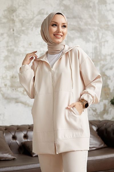 InStyle Costum din două piese Amor Basic - Crem