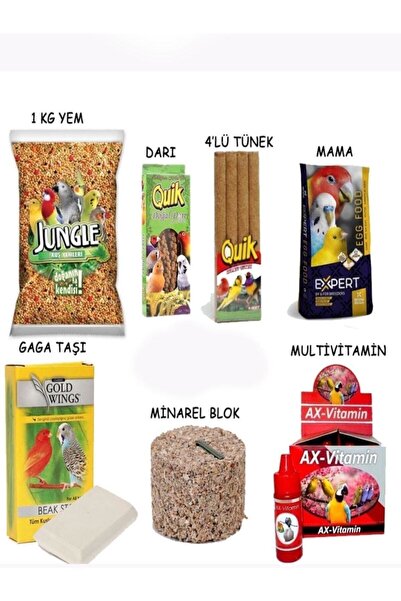 Jungle Muhabbet Kuşu Yem Vitamin Seti