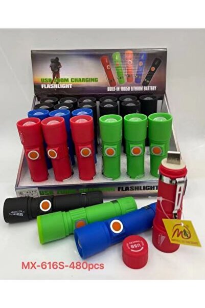 Powermaster MX-616S Usb Şarjlı 3 Modlu Plastik Kasa Mini El Feneri