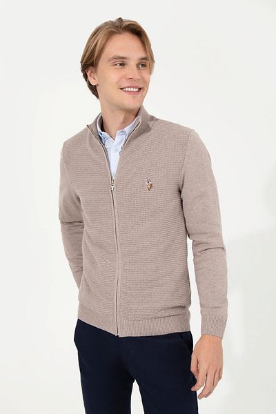 U.S. Polo Assn. Men's Mink Knitwear Cardigan Basic