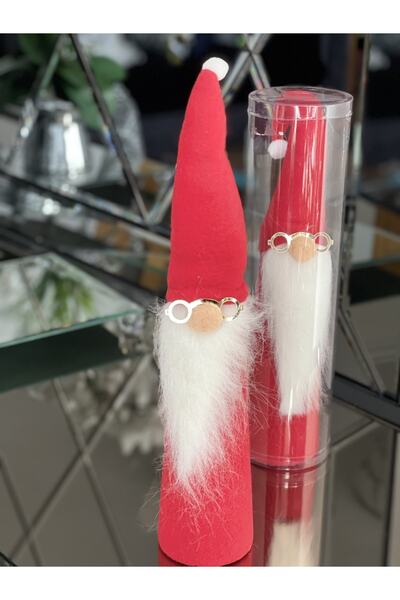 QUEEN AKSESUAR تمثال زينة سانتا كلوز كبير لطيف مستورد مع صندوق هدايا فاخر