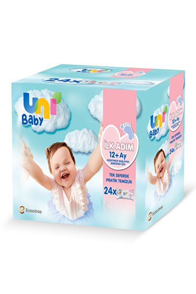 Uni Baby الخطوة الأولى مناديل مبللة 24x52 قطعة