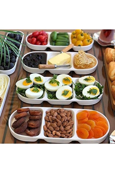 Çeyizova 3 Adet 3 Bölmeli Kahvaltı Takımı   Sunumluk  Çerezlik