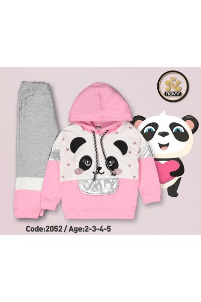 Novy Baby Girl's Set with Panda, 2 Pieces