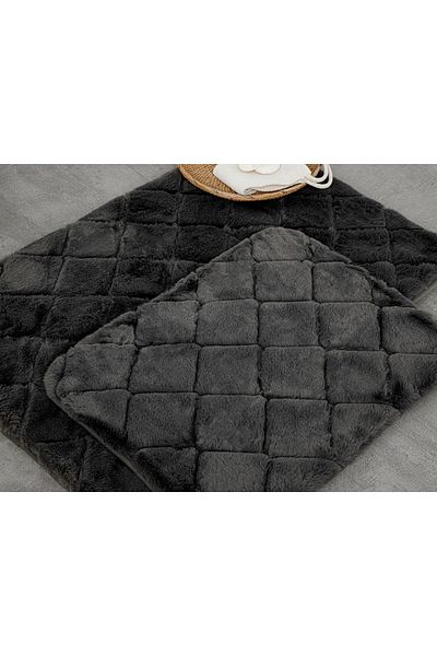 English Home Set Covoraș de baie din pluș Soft Touch Rabbit 60x90 Cm+45x60 Cm Antracit