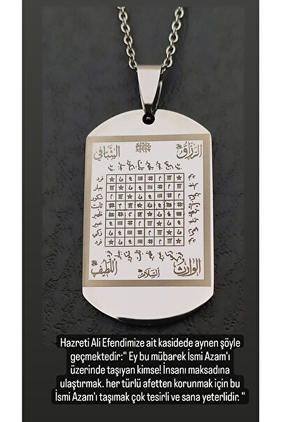 Mevlana Gümüş Celcelutiye Vefki Çelik Kolye