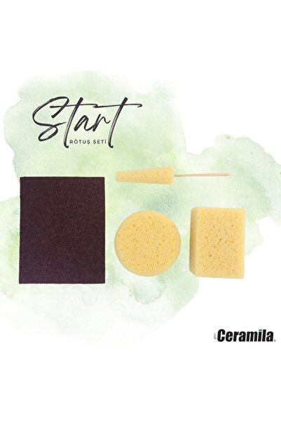 Glitz Ceramila مجموعة إسفنجة وورق صنفرة سيراميلا ستارت 3058