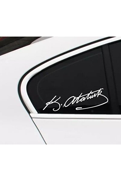 Folyosan K. Atatürk Imzası Araba Folyo Sticker Etiket Aksesuar