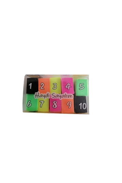 Neon Πολύχρωμη Γόμα 10 Τεμάχια