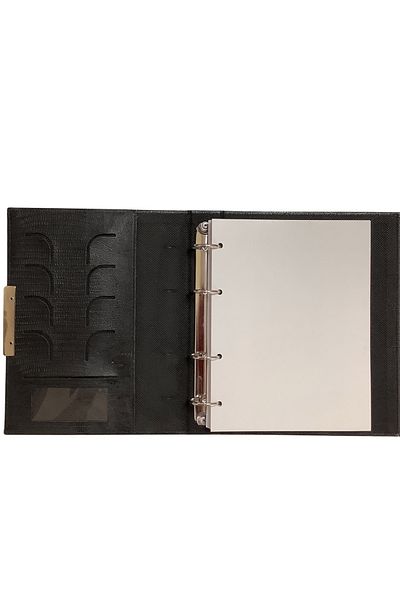 BON CARNET Acar Zara Термо кожен метален аксесоар 18,5 * 23 см 240 страници без дата Планер Органайзер Черен