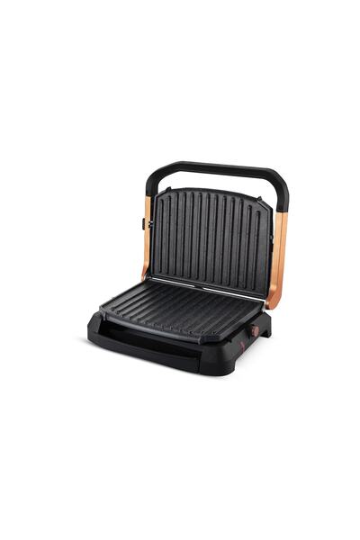GRILL'O GR600 Press Grill 2000W Tost ve Izgara Makinesi | 180° Barbekü Pozisyonu | 6 Dilim Kapasiteli