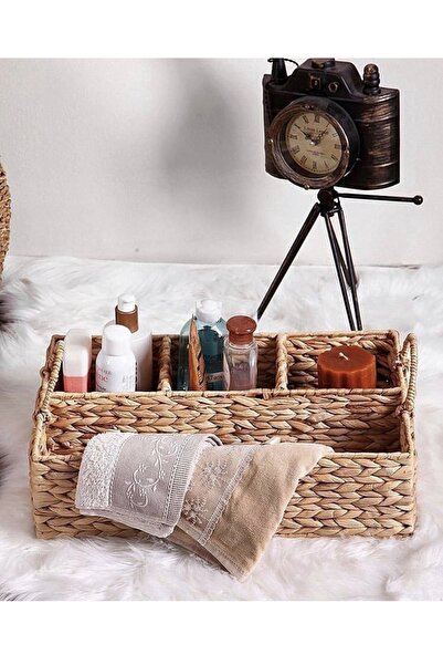 Emeksanatı Düzenleyici Hasır Sepet Bölmeli