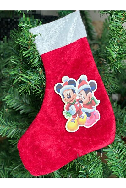 QUEEN AKSESUAR Новорічна розкішна велика оксамитова ялинка Подарункова шкарпе...