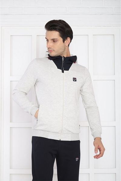 Escetic بدلة رياضية Slimfit للرجال، مقنعين، 4 جيوب، 4 مواسم سنو ميلانج