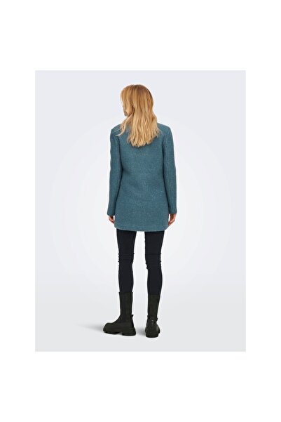 ONLY Petrol Mavi Kadın Yünlü Kaban 15205403
