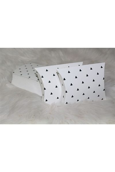 anka design Pillow Box Cardboard Black Pine Tree 7,2x7,4x1,8cm 15pcs