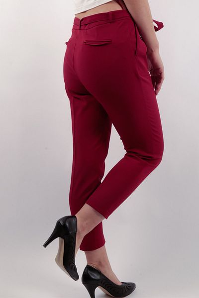 VERA LİFE Women's Lycra Fabric Trousers with Rope Belt