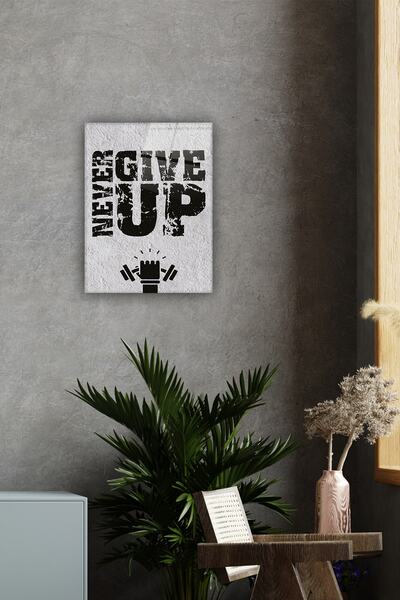 Decorita Tablou de sticlă Nu renunța niciodată