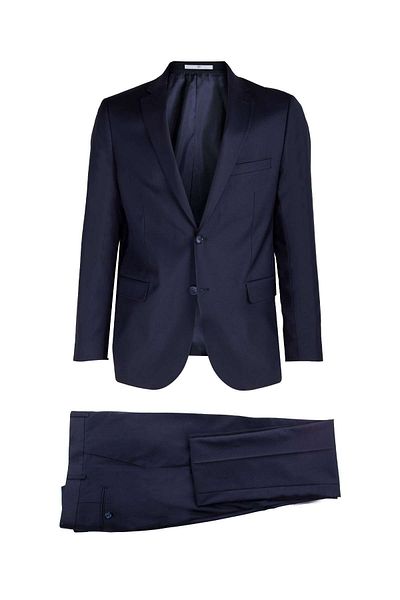 İgs Men's Navy Blue Slim Fit / Slim Fit Mono Collar Suit