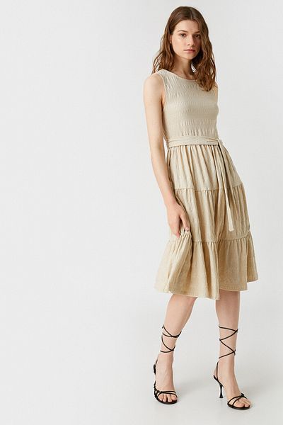Koton Rochie de lungime midi, stratificată cu curea