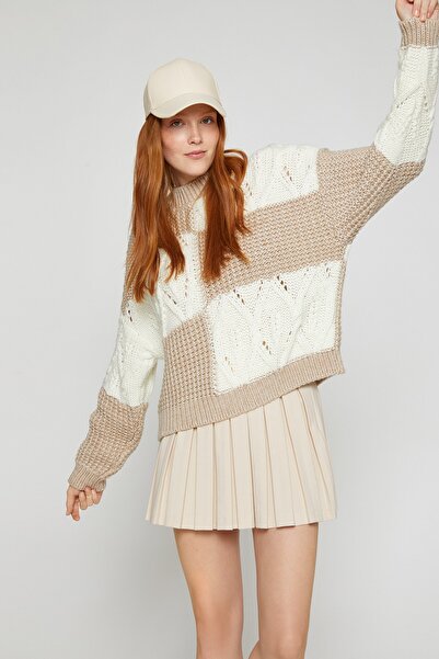 Koton Pulover cu model bej de damă 3WAL90024HT