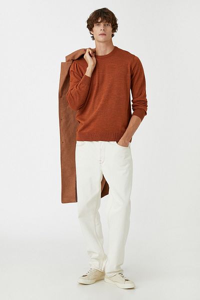 Koton Melted Knitwear Sweater Crew Neck