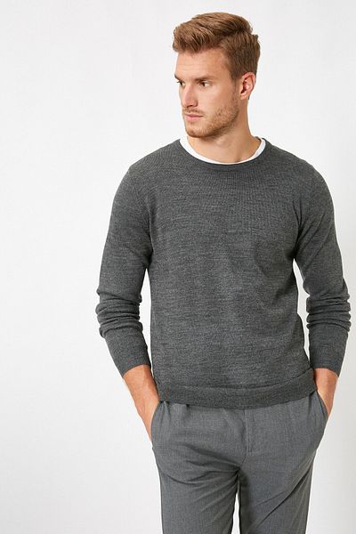 Koton Men's Anthracite Sweater 1KAM92005LT
