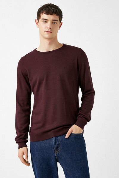 Koton Men's Purple Sweater 1KAM92005LT