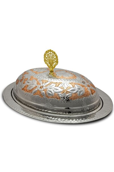 Zinnun Bakır Işlemeli Kayık Sahan 30 Cm