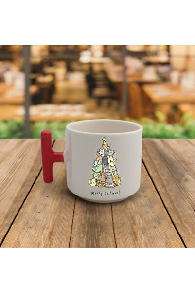 Kumbara Hediyelik Yılbaşı Noel Temalı El Yapımı T Kupa