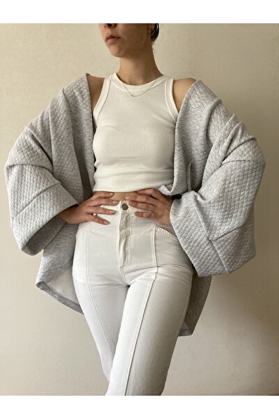 ki-nua studio Yumuşak Dokulu Önden Bağlamalı Unisex Kapitone Oversize Ceket K...