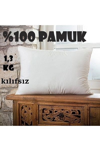 BARERMO 1.3 Kg Cotton Pillow, Sleeping Pillow, Organic Pillow, Classic PillowCotton Pillow, Coverless