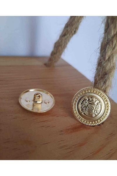 İMREN AKSESUAR Button Metal Blazer Jacket Button Set Free Yellow Coated
