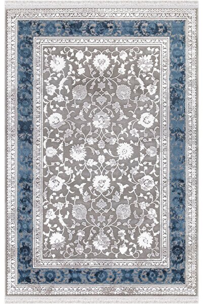 İpek Halı Blossom 13607 Bambu Halı Mavi