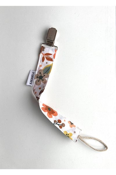 KARAMİLA Soft Flower Pacifier Hanger - Pacifier Chain - Pacifier Holder - Baby Clip Hanger