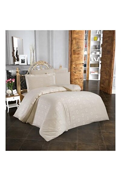 Finezza Set de lenjerie de pat dublu din țesătură jacquard din bambus Jardin,...