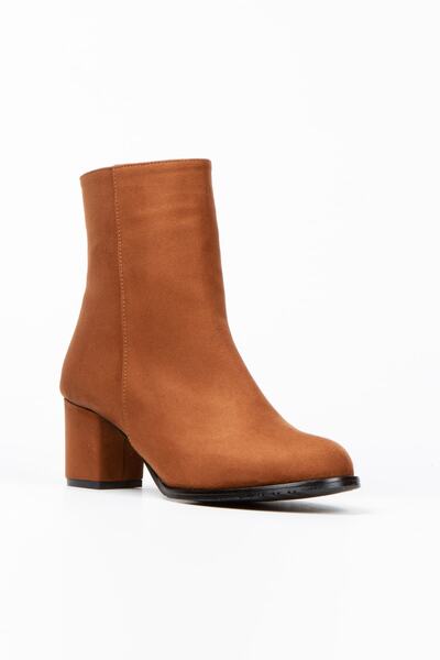 irmona Feli Taba Lüks Süet Kalın Ökçe Bot