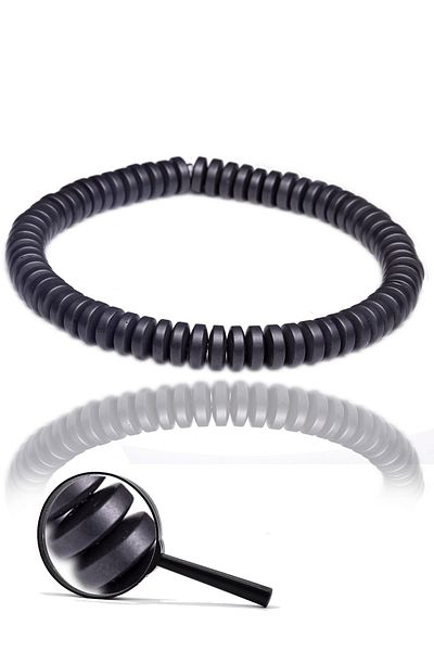 Tesbih Atölyesi Certified Smoked Aaa+ Hematite Stone Bracelet