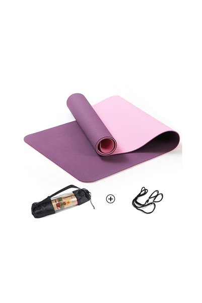 TUSHBA Pilates & Yoga Minderi, Çift Renkli Mat Pembe