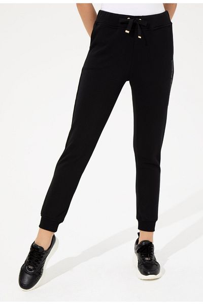 U.S. Polo Assn. Γυναικείο πλεκτό παντελόνι Normal Waist Slim Fit Μαύρο