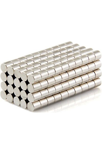 Dünya Magnet 100 Adet, Yuvarlak Neodyum Mıknatıs, 3x3 Mm, Güçlü Magnet (ÇAP: ...