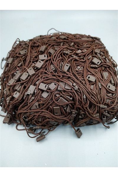 anka design 100 Pieces of Lockable Tag String -brown- 16 cm