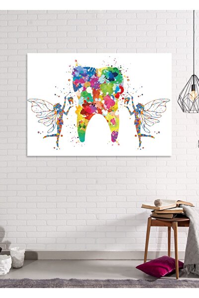 Morfil Sanat Atölyesi Pictură decorativă pe pânză cu zână dentară cu efect de...