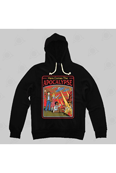 Built By Crazy Here Comes The Apocalypse Hanorac unisex cu glugă