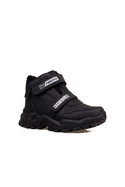 m2s Παιδικά Μποτάκια Μαύρα Velcro Rubber Boots