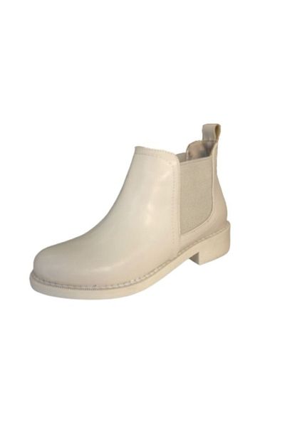 PUNTO Armecıty Ac354086 Μπεζ κοντές γυναικείες μπότες με ελαστικά πλαϊνά