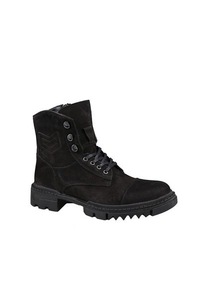 MARCOMEN 14032 Γνήσιο Δερμάτινο Μαύρο Nubuck Ανδρικές Μπότες